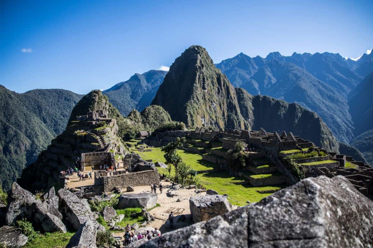 A beautiful photo of the Peruvian Andes Mountains of Machu Picchu where maca is commonly grown.