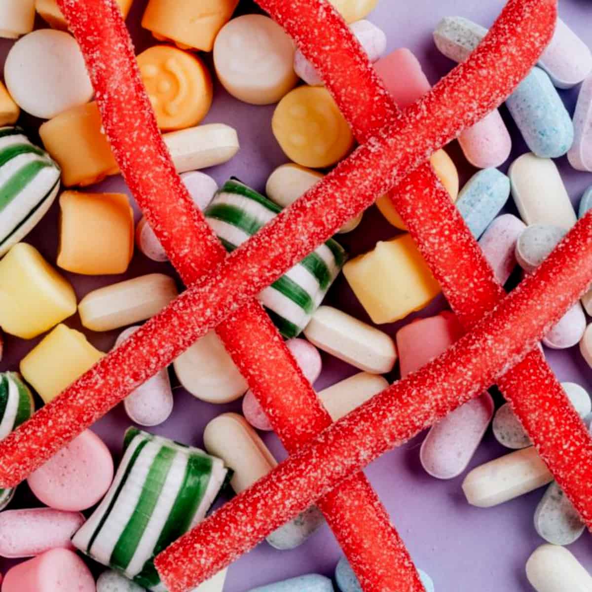 processed candy with refined sugar -ingredients to avoid